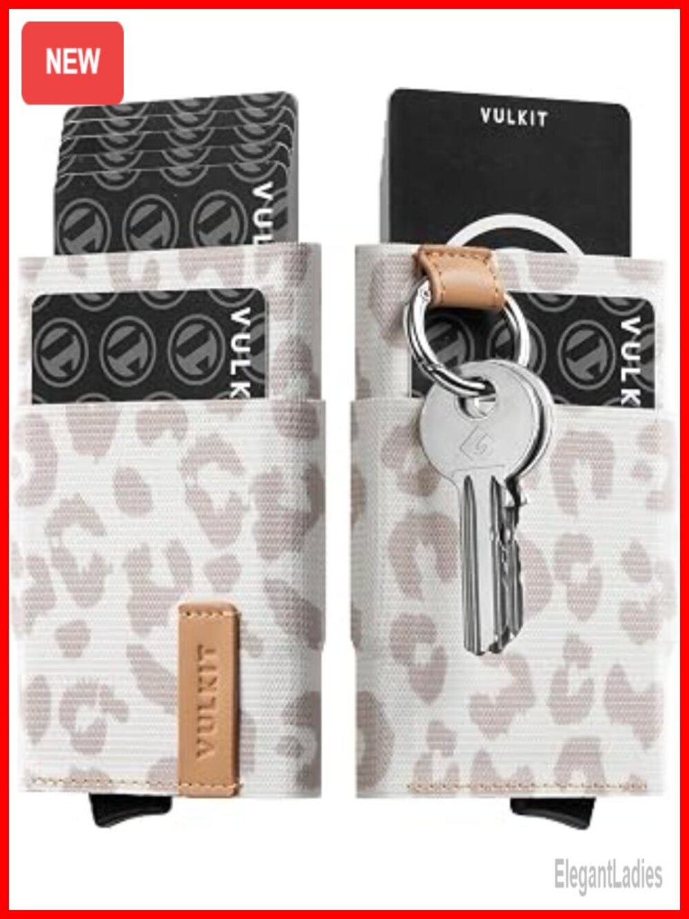 Pop up Wallet with Keychain RFID Blocking Slim Credit Card Holder